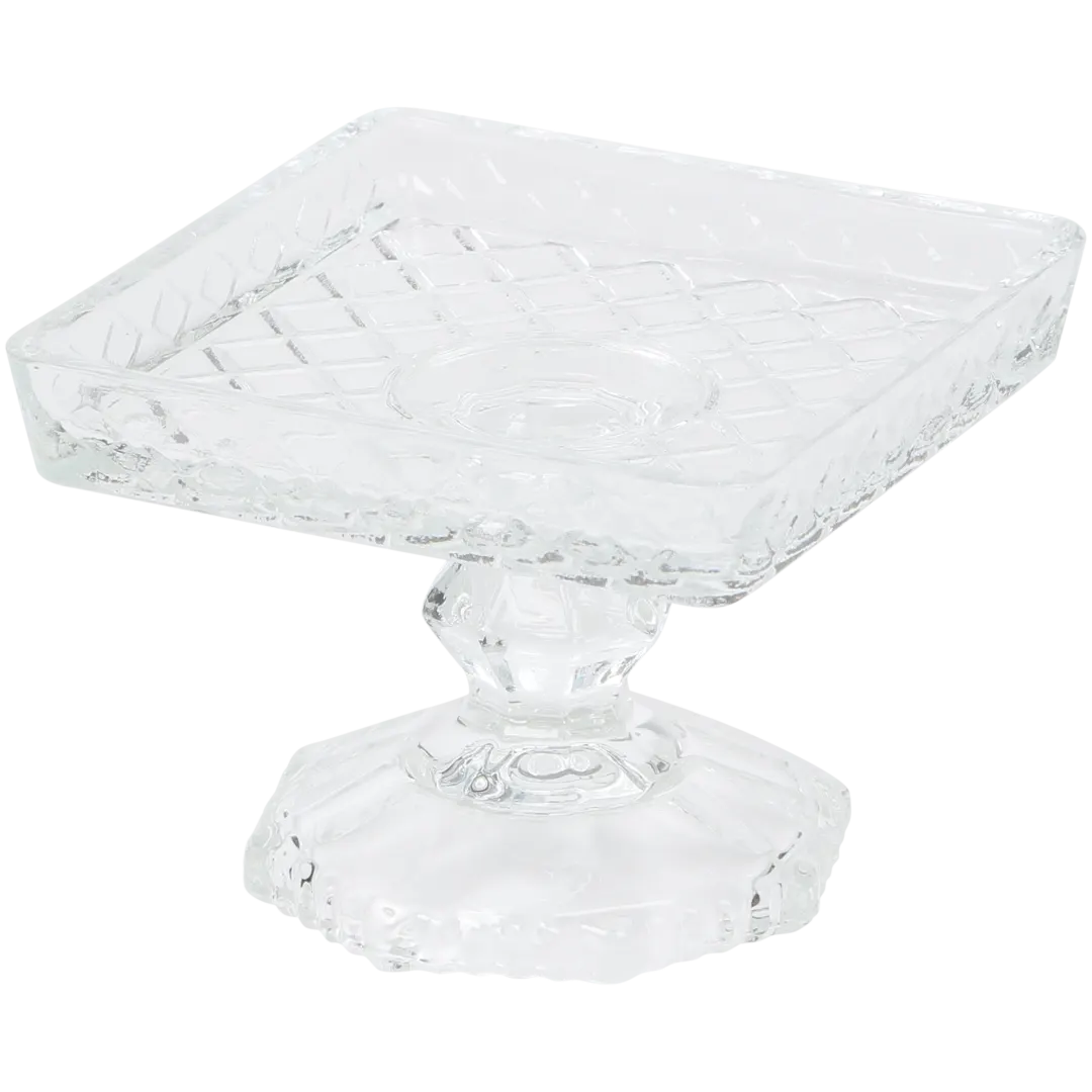 Bonbonnière en verre sur pied