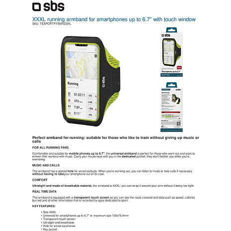SBS XXXL mobilholder til arm