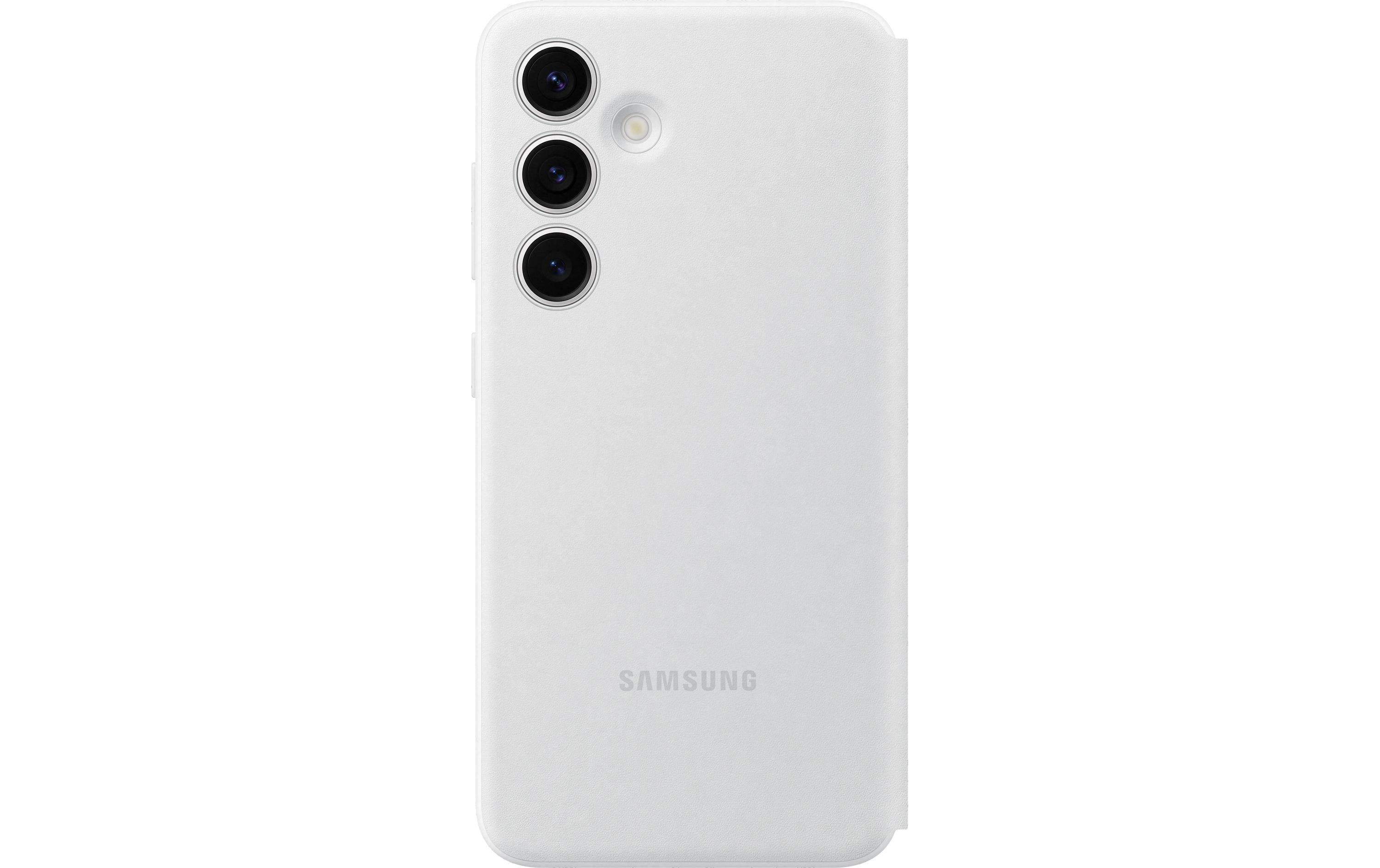 Book Cover Smart View Galaxy S24 WeissSchutzhülle mit Touch-Interface für das Samsung Galaxy S24