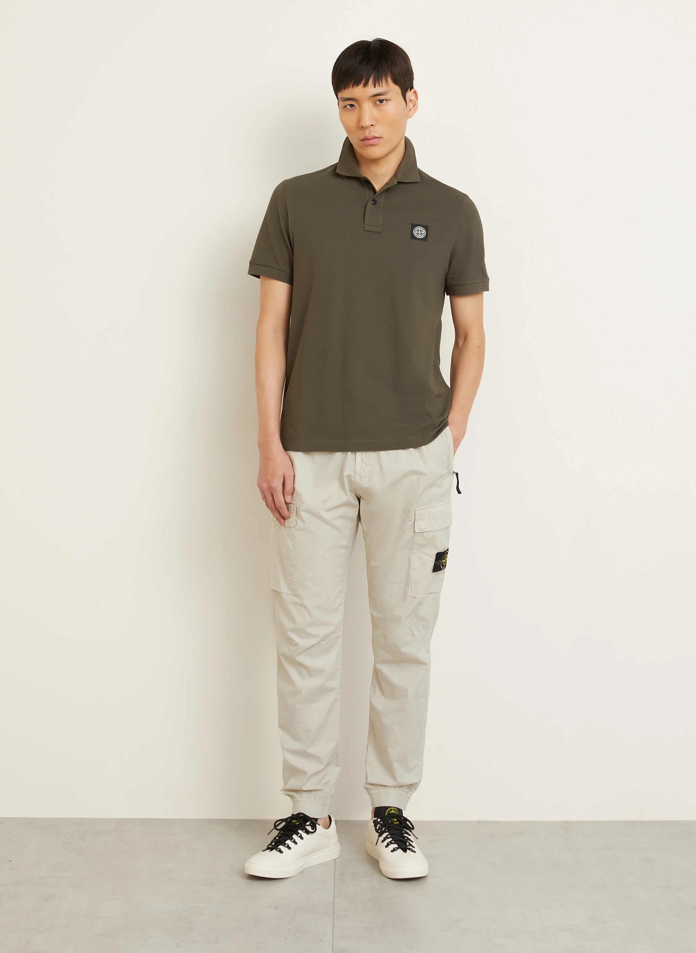 STONE ISLAND Piqué-Poloshirt Slim Fit