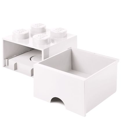 LEGO? Storage Opbevaringsskuffe - 4 Knopper - 25x25x18 - Hvid