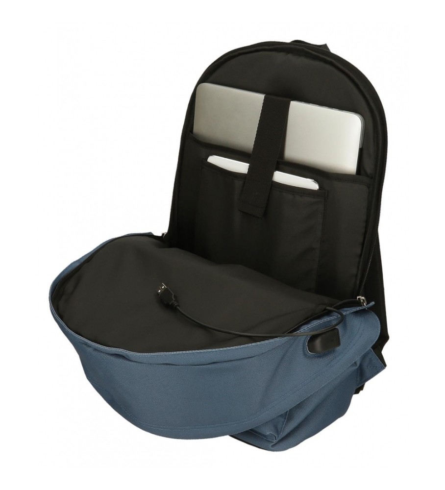 Mochila para computador Pepe Jeans Aris Colorful com dois compartimentos, azul