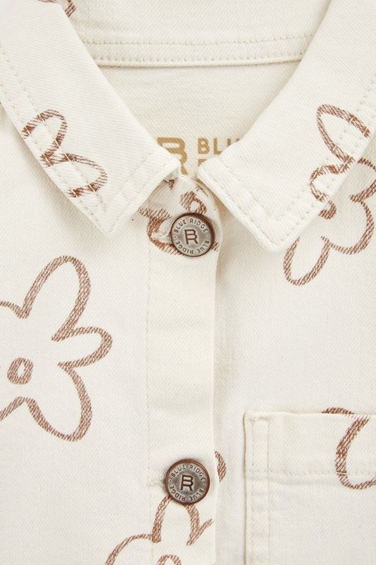 WE Fashion Tussenjas  bruin / offwhite