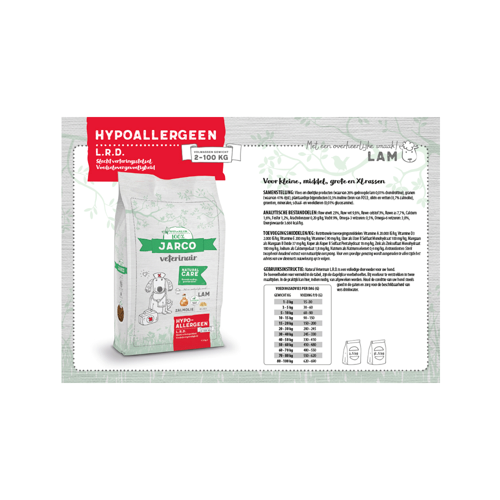 Jarco Veterinair Hypoallergeen L.R.D. - Hondenvoer