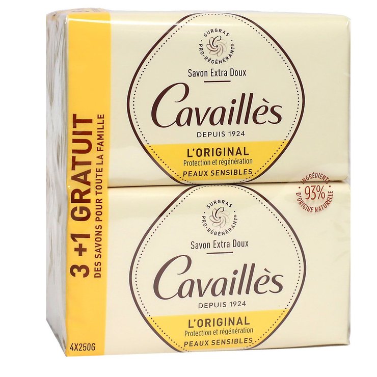 Savon surgras extra-doux 3x250g + 1 gratuit