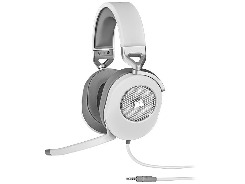 Corsair Headset HS65 Surround Weiss Gaming Headset mit Surround Sound