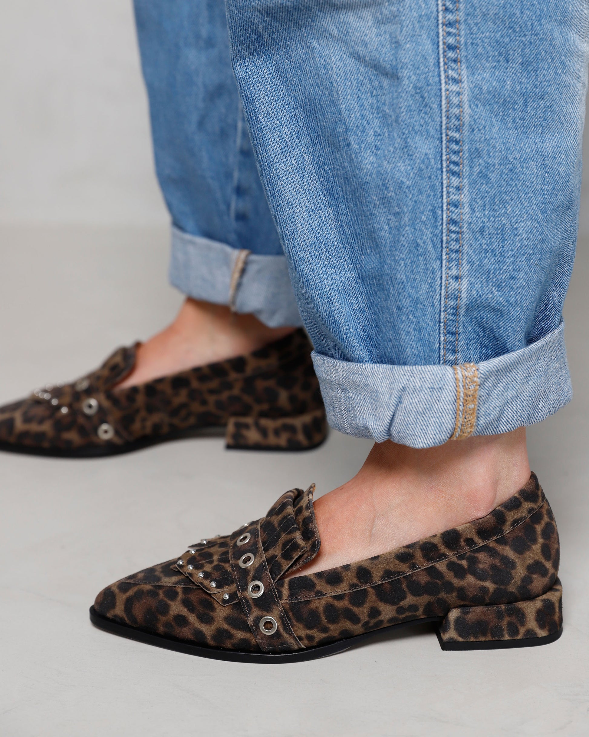 VIA VAI luipaardprint dames loafers Jazz Emily
