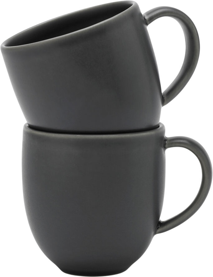 Knabstrup Keramik Tavola krus, 300 ml, 2 stk, grå Grey