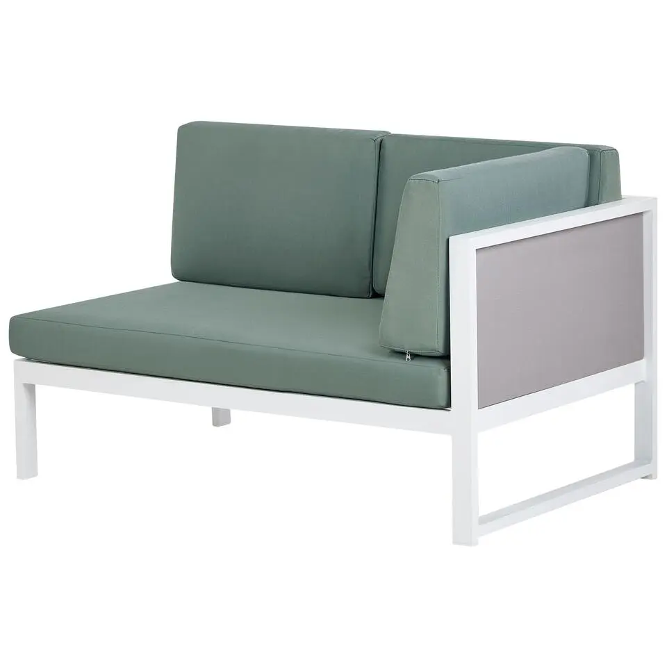 CASTELLA - Loungeset voor 6 - Wit/Groen - Aluminium