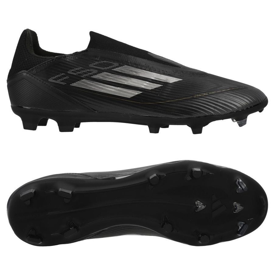 adidas F50 League Laceless FG/AG Dark Spark - Noir/Argenté/Doré