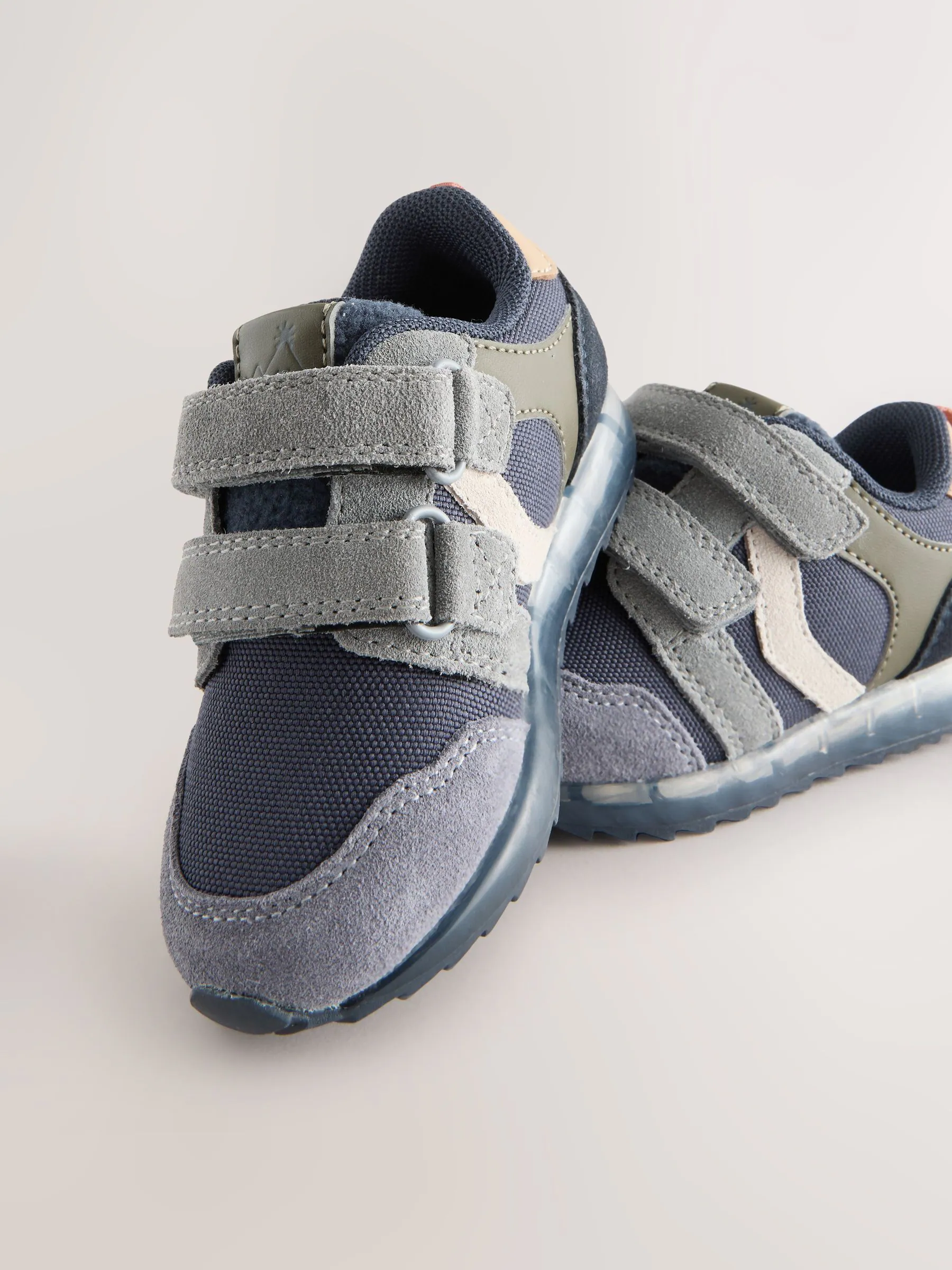 Donkerblauw - Touch Fastening Light Up Trainers