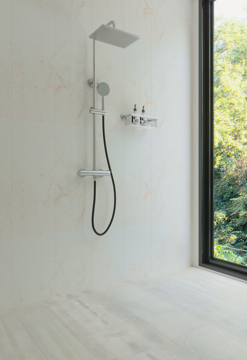 Saniclear Vision Pro opbouw regendouche met 20x30cm hoofddouche RVS