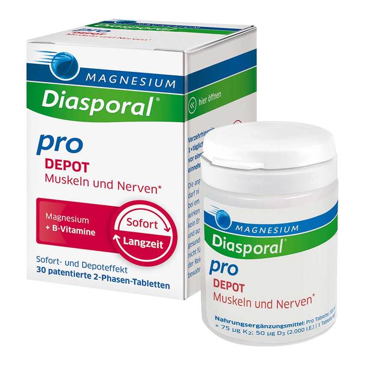 Magnesium Diasporal pro B-Vitamin-Komplex Depot Muskel + Nerven Tabletten, 30 St