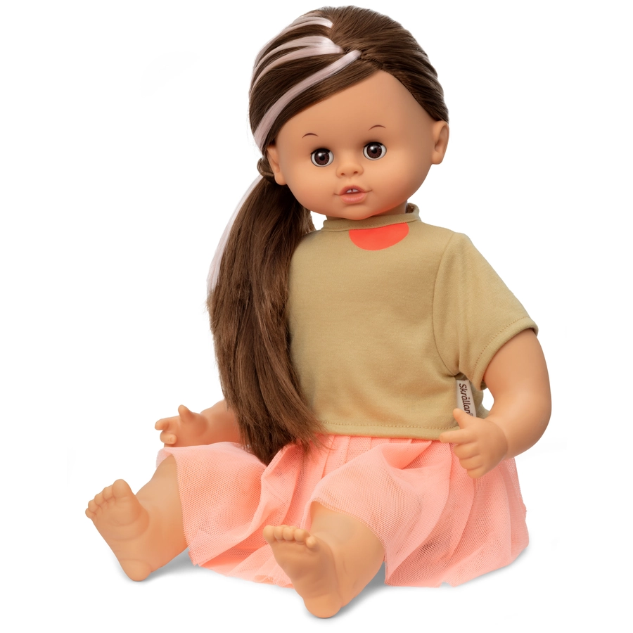 SKRÅLLAN DOLL DARK HAIR 45 CM