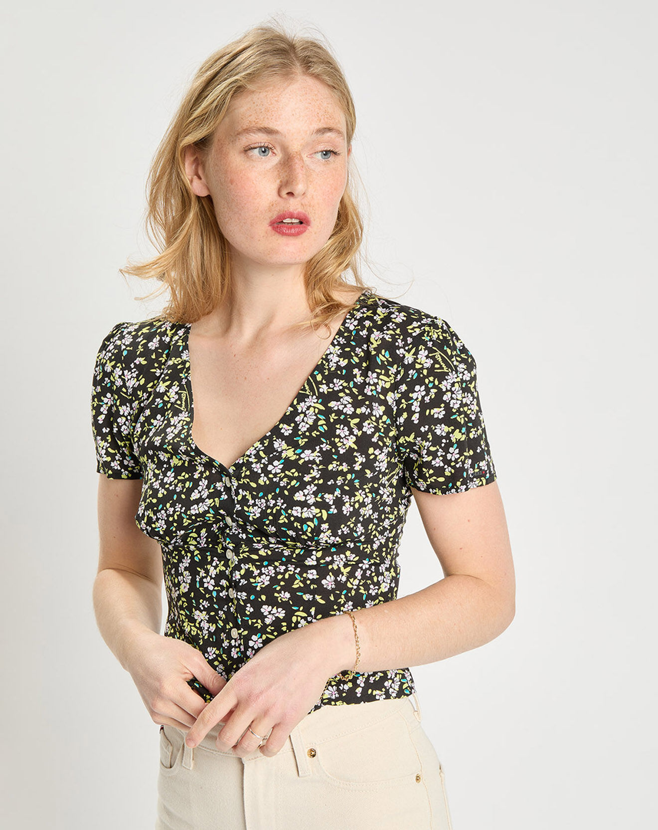 Tommy Jeans Top Célia à fleurs multicolore