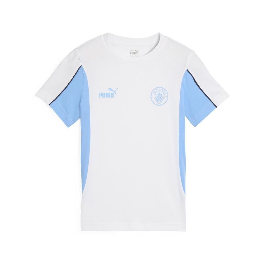 Manchester City T-Shirt FtblArchive - Blanc/Bleu Clair Enfant