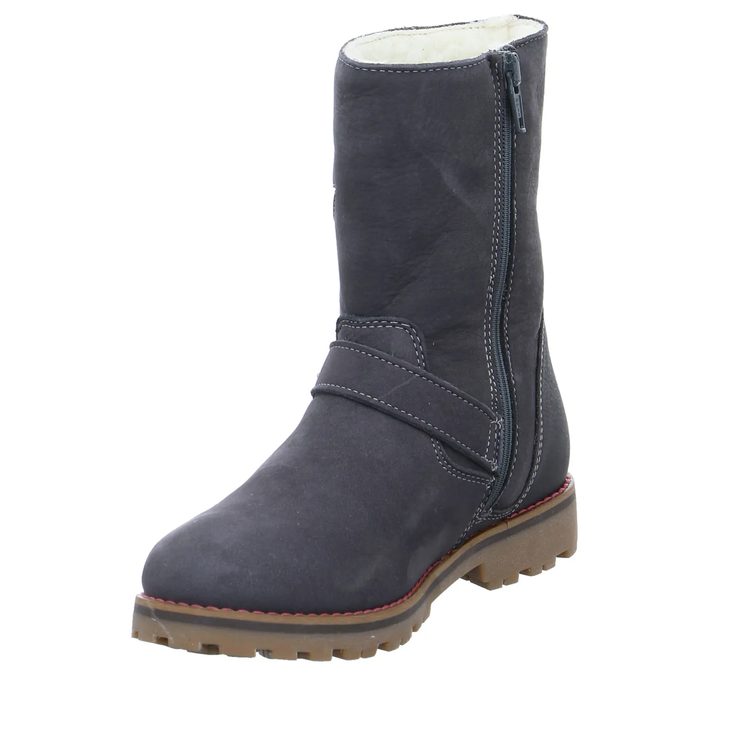 SCHUHENGEL Kleinkinder-Winterstiefel Grau Leder  Lederstiefel