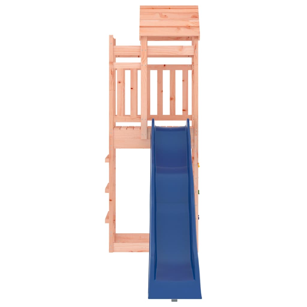 Aire de jeux d'extérieur balançoires toboggan portiques robuste jeux jardin 237 x 90 x 239 cm bois massif de douglas 02_00050