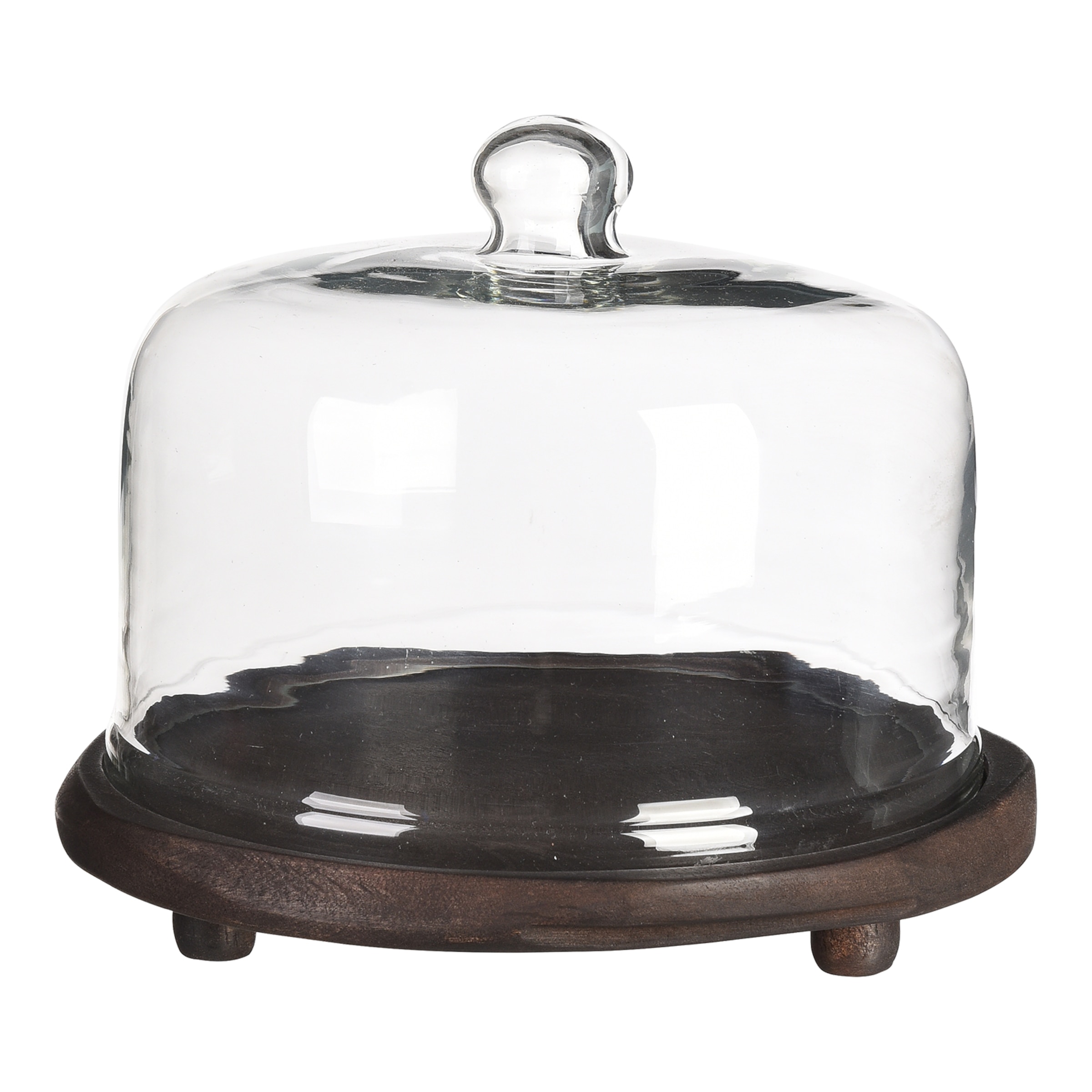 dunkelbraun, ⌀ 23 x H 18,5 cm, 2-teilig