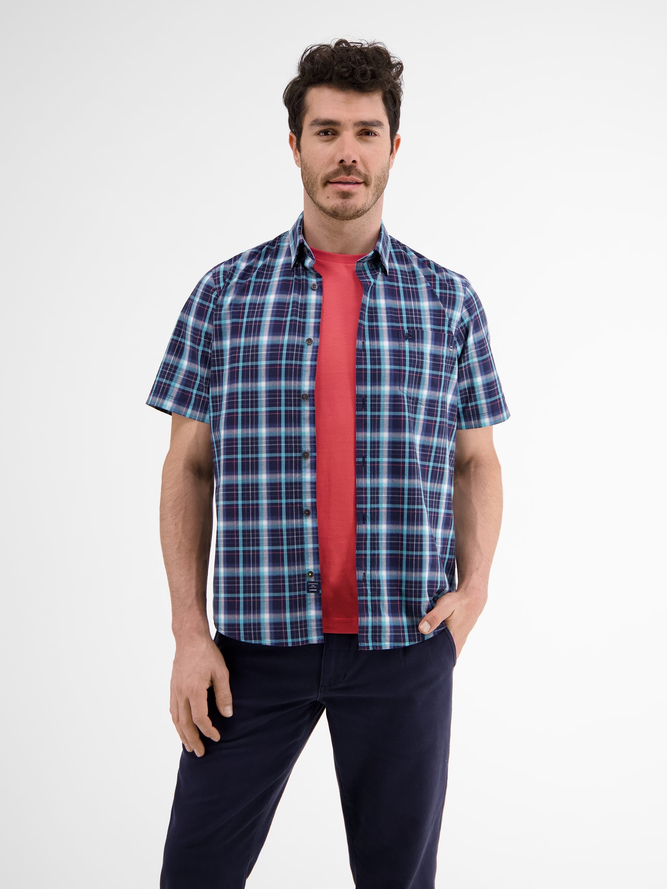 Halbarmhemd *Poplin Check*