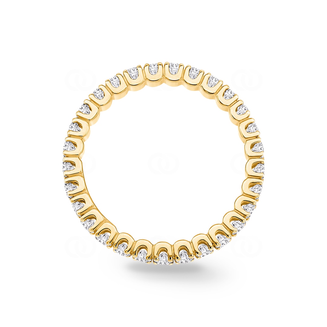 Mémoire-Ring 750/18 K Gelbgold mit Diamanten 1.00 ct H/si