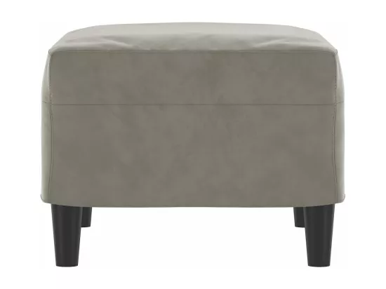 Repose-pied Gris clair 60x50x41 cm Velours