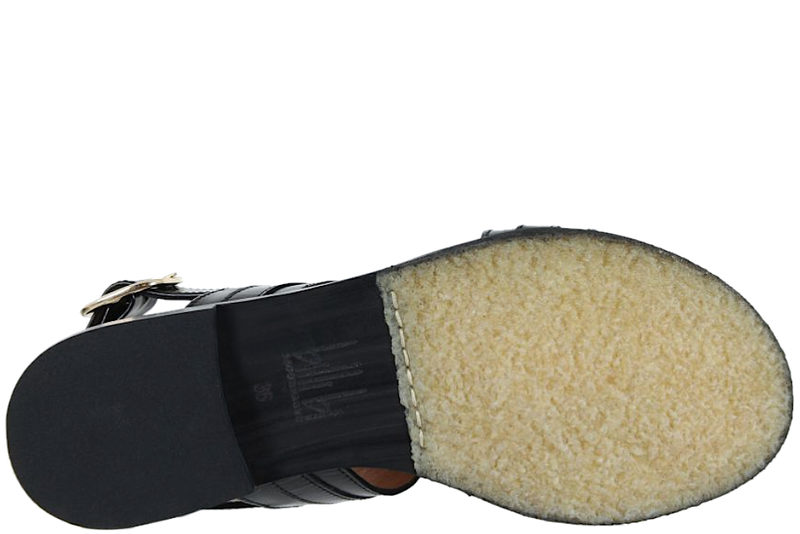 BILLI BI OLD BRISTOL SANDAL I SORT GLAT SKIND