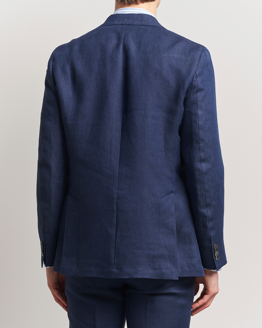 Oscar Jacobson Ferry Soft Linen Blazer Navy
