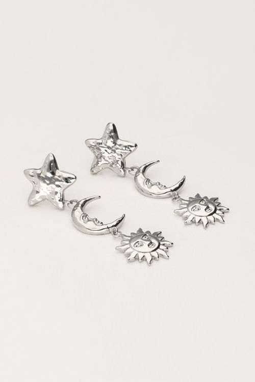 Starry oorhangers met ster & zon