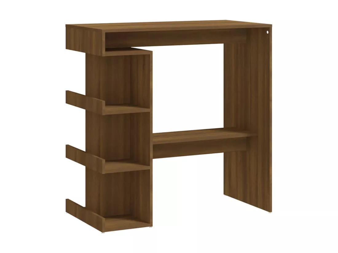 Table de bar étagère de rangement Chêne marron 100x50x101,5 cm