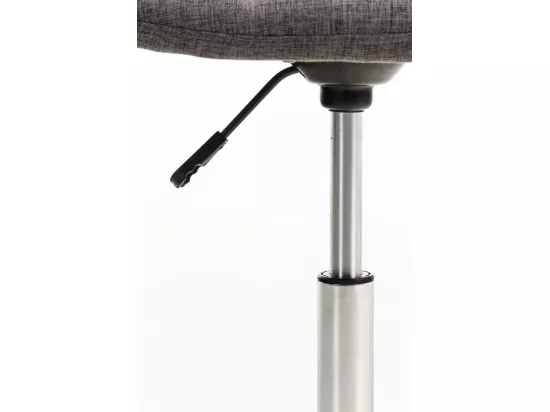 Chaise de bureau - Tissu & Métal chromé - Gris clair - Emil
