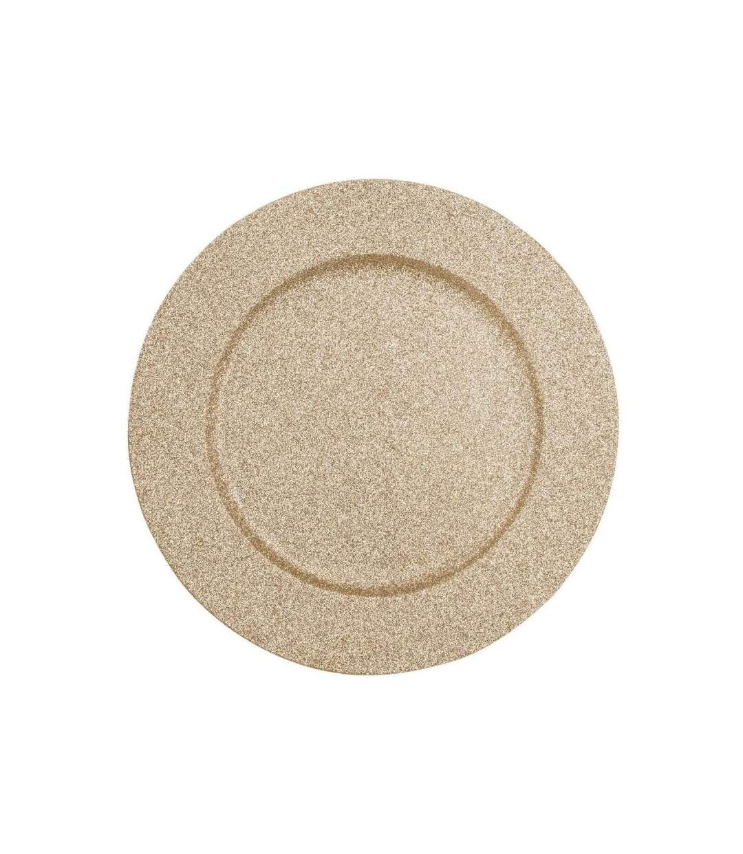 Assiette de Présentation Paillettes 33cm Or