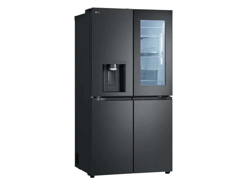 LG GMG960EVJE - Køleskab/fryser - frans dør-bundfryser med vanddispenser, isdispenser - Wi-Fi - bredde: 91.4 cm - dybde: 72.9 cm - højde: 179.2 cm - 638 liter - Klasse E - essens sort stål