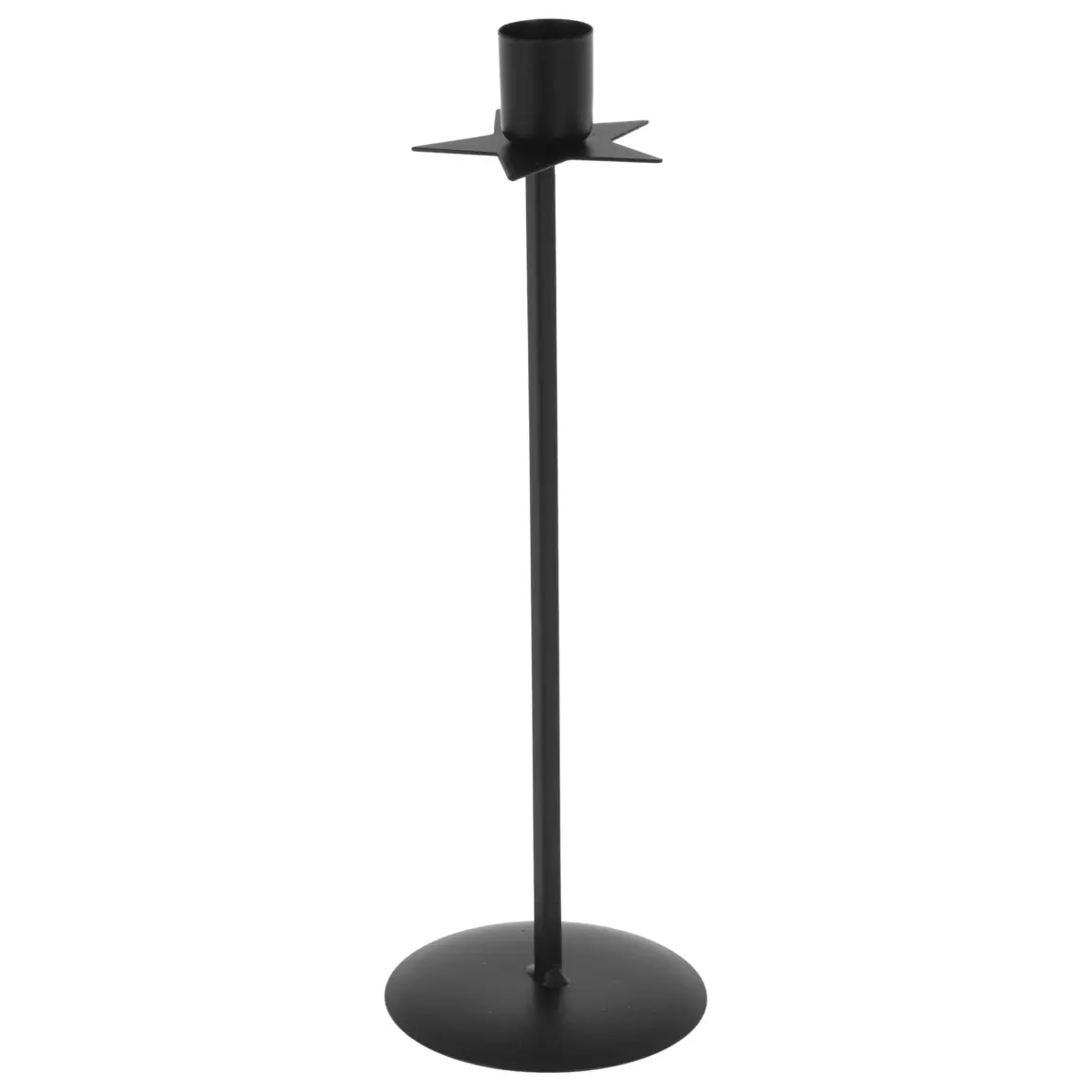 Bougeoir en métal (H28 cm) Star Noir