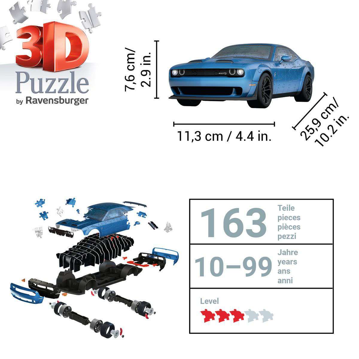 Ravensburger Spiel Dodge Challenger SRT Hellcat Redeye Widebody