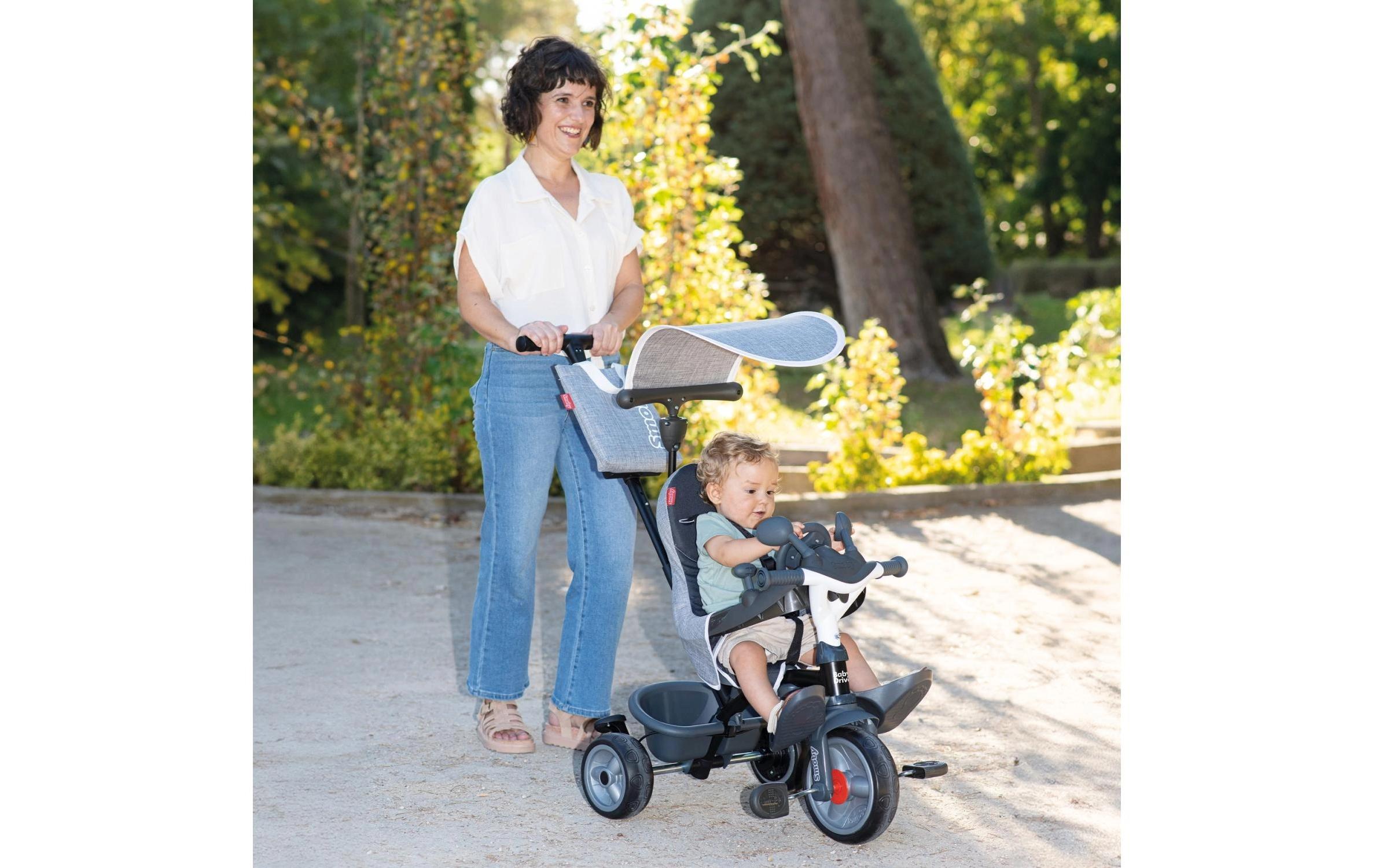 Dreirad Baby Driver Grau<br>3-in-1 Dreirad mit Sicherheitsfunktionen