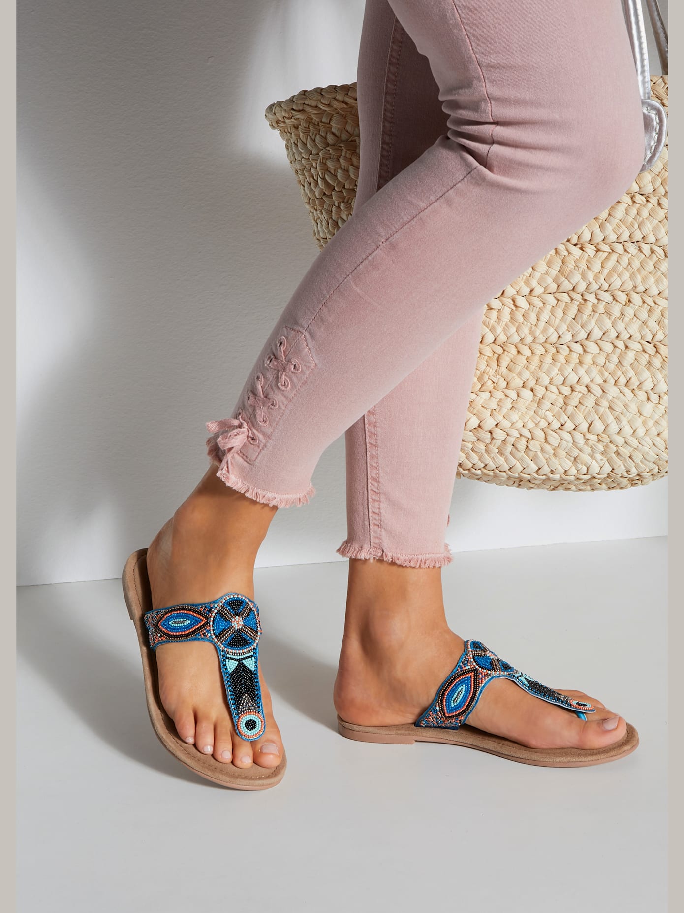 Tongs superbes perles fantaisie