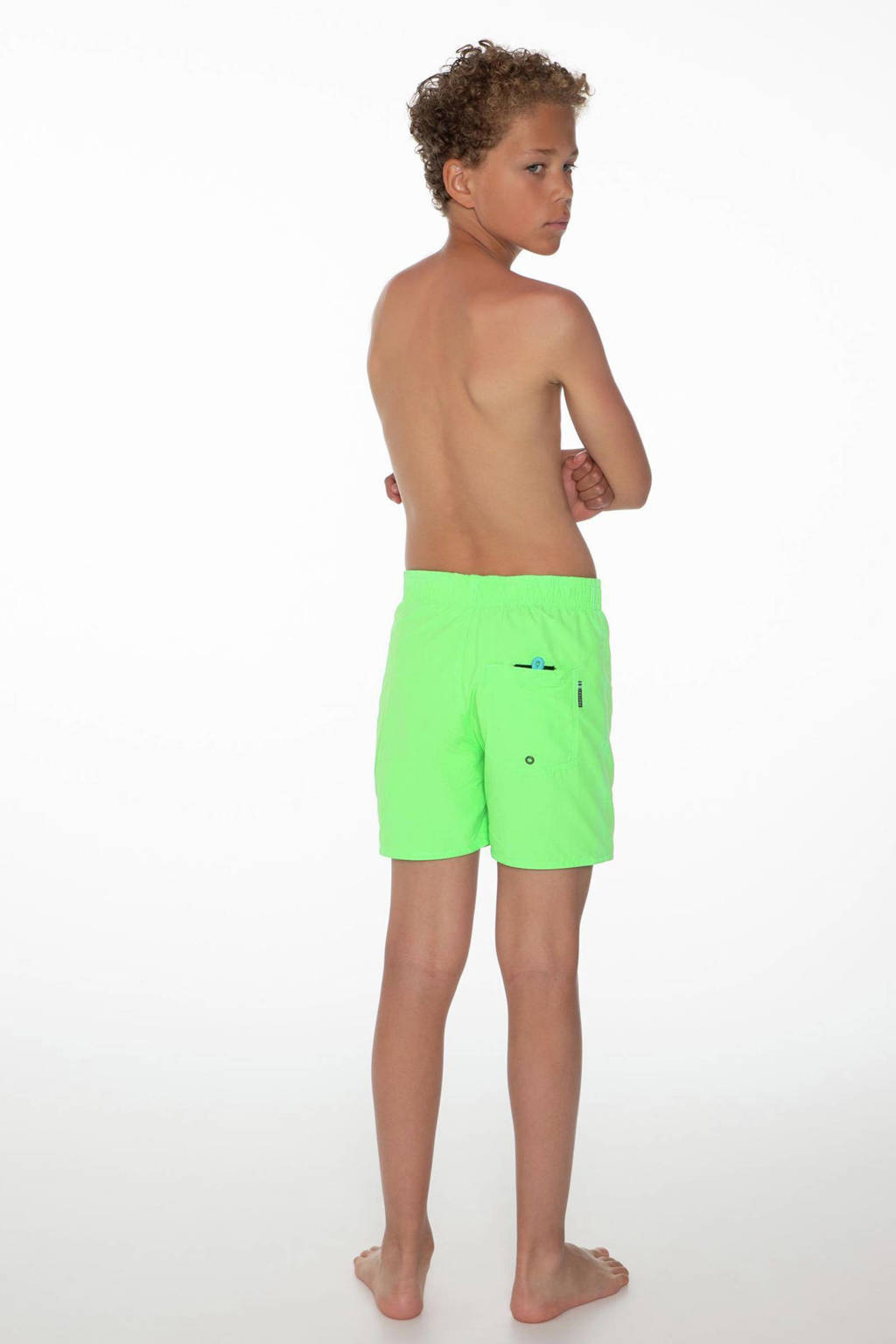 Mooie broekzwemshort CULTURE JR neon groen