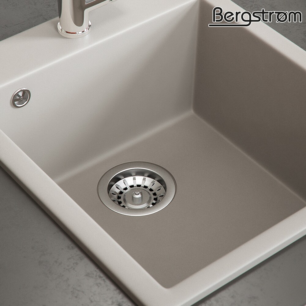 Bergström Granit Spüle Küchenspüle Einbauspüle Spülbecken 425x500mm Beige