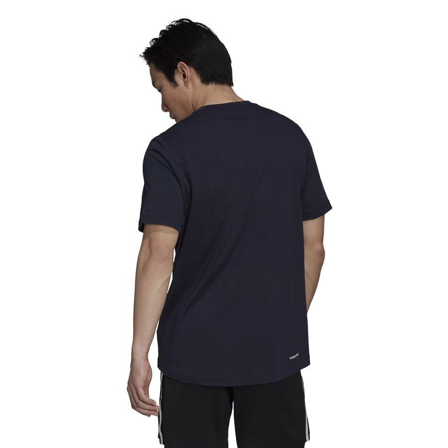adidas T-Shirt Designed to Move FeelReady Logo - Bleu Marine/Blanc