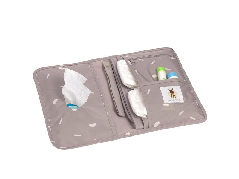 Lässig Wickelunterlage Changing Pouch Blocks Taupe 1 Stück Windeltasche mit Wickelunterlage für unterwegs