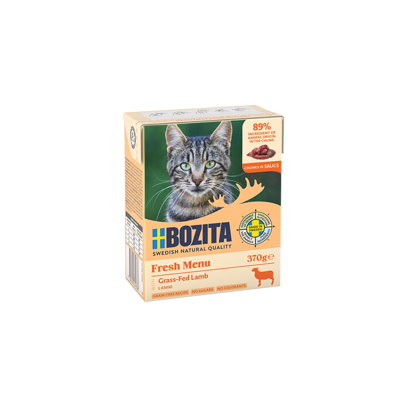 BOZITA Nassfutter Katze, Adult, Häppchen in Sauce Lamm 6x370 g
