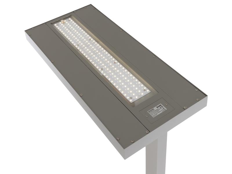 office focus Bürostehleuchte LED 80 W, Grau Dimmbare Stehleuchte für Boden- und Deckenbeleuchtung