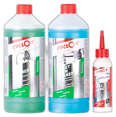 Kit d'entretien vélo Bike Cleaner 1L   Bionet Chain Cleaner 1L   Wax Lube 125ml