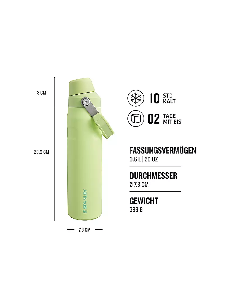 STANLEY Isolierflasche - Thermosflasche ICEFLOW FAST FLOW BOTTLE 0,6l Citron  gelb