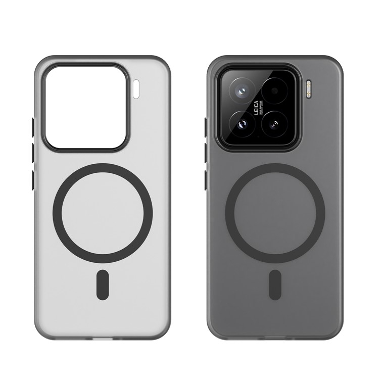 Xiaomi 15 Hybrid Hülle TPU Bumper Slim Design MagSafe-Modul Matt - Schwarz / Transparent
