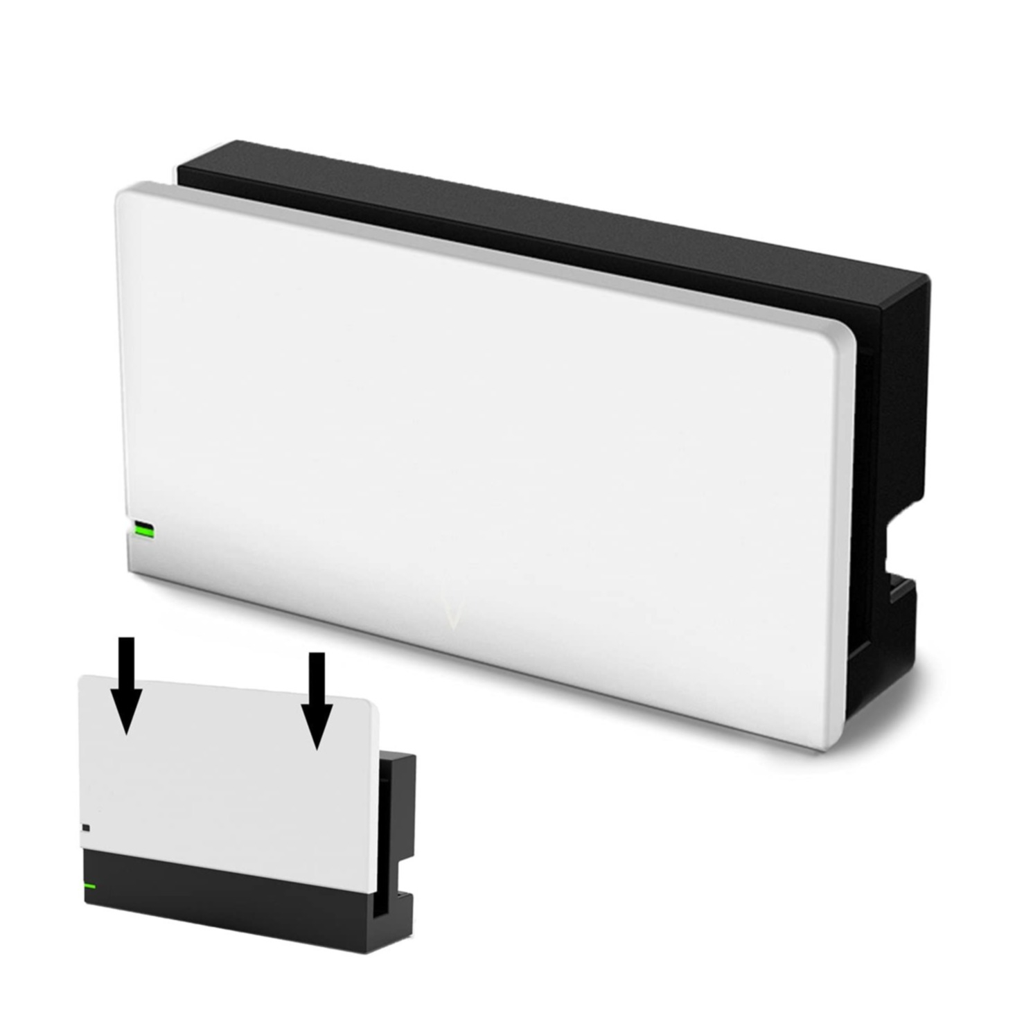 Nintendo Switch Dock Ladestation Hardcase Schutzhülle Gehäuse Cover - Weiss