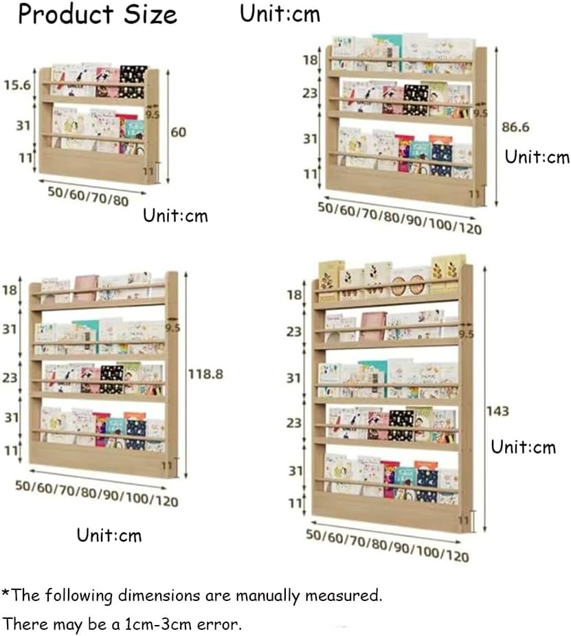 Schmales Bücherregal aus Massivholz Displayregal für Schlafzimmer Wohnzimmer Zuhause Büro platzsparender Boden-Bücherschrank Organizer Aufbewahrung mit schmalem 10cm Design wandmontiertes Regal hinter
