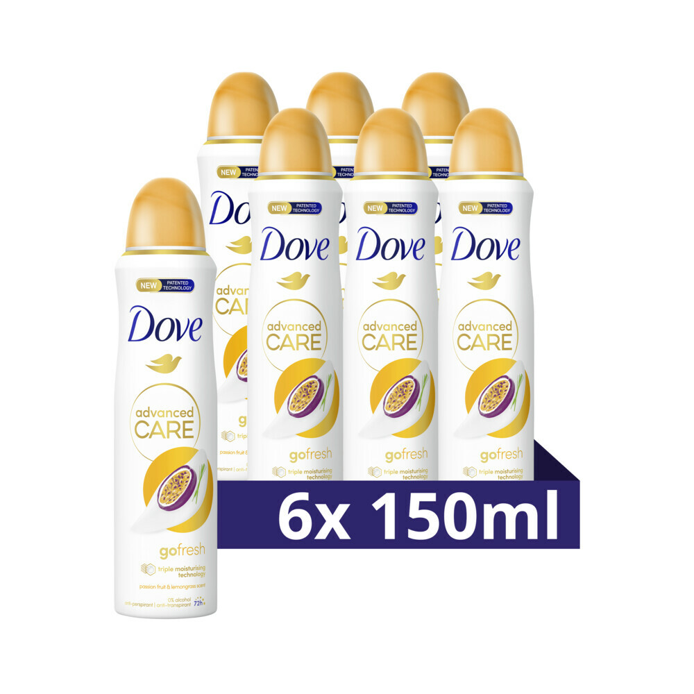6x Dove Deodorant Spray Passievrucht & Citroengras150 ml