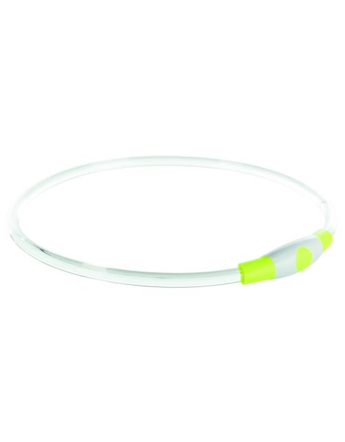 Trixie Usb Flash Lichtgevende Band - Hondenveiligheidslampje - 65 cm Groen L-Xl